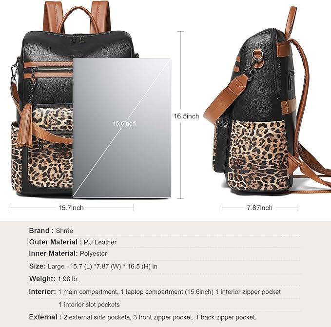 Shrrie 15.6 inch Laptop Backpack - Image 5