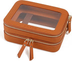 Prite Large Clear Makeup Bag Double Layer Makeup Bag by Prite
