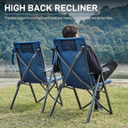EVER ADVANCED Folding Padded Camping Chair 4 Positon Adjustable Recliner - Image 6