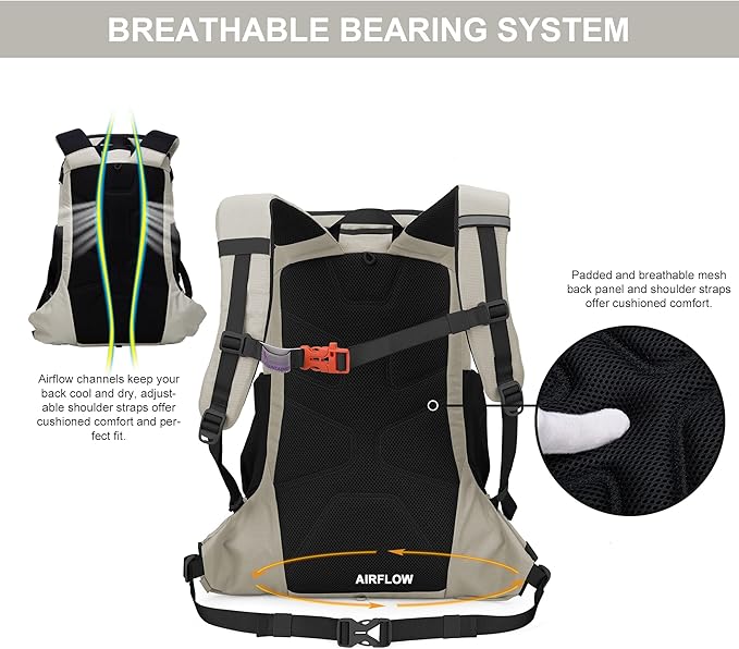 MOUNTAINTOP Hiking Backpack 35L Travel Backpack Lightweight Daypack - Image 5