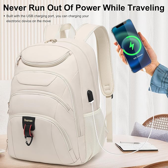 Boavan Laptop Backpack for women, 15.6 inch Laptop Bag - Image 7