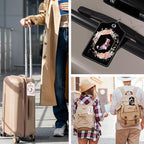 2Pcs Letter J Luggage Tag for Women, Name ID Labels - Image 2