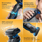 Braun Electric Shaver for Men, Series 5 5150cs, Wet & Dry Shave, Turbo Shaving - Image 3