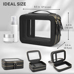 Prite Clear Makeup Bags Double Layer Cosmetic Bags - Image 3