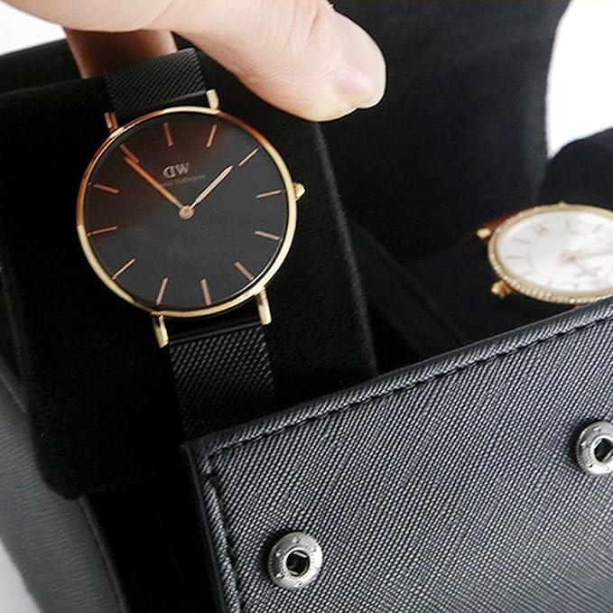 Longjet Watch Roll Travel Case for Men Portable Watches Organizer Box - Image 6