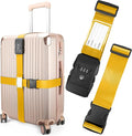 Luggage Straps, 2 Pack Adjustable Heavy Duty Cross Suitcase Straps by LUCKLISA