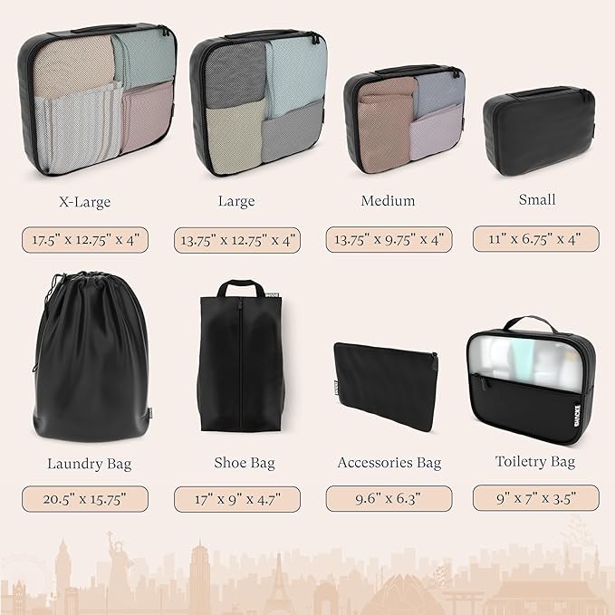 Shacke Premium 8 Packing Cubes Set - Image 4