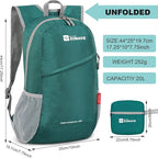 ZOMAKE Lightweight Packable Backpack 20L, Foldable Backpacks Small Daypack - Image 2
