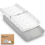 2-Pack Organic Changing Pad Covers by KeaBabies