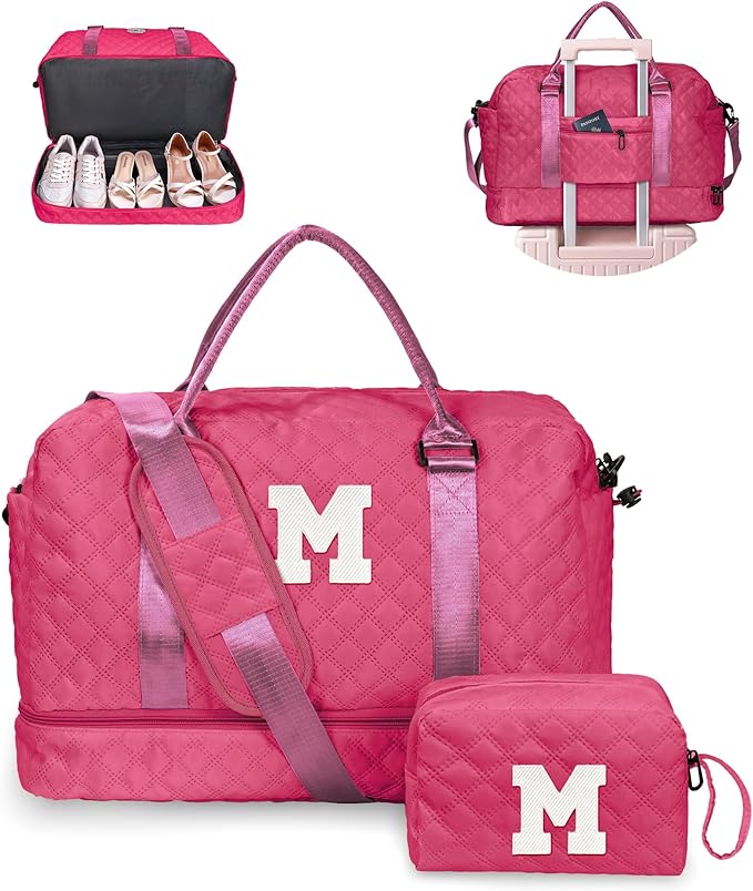 Gifts for Teen Girls 12-14, Birthday Gift-Initial Travel Bag by Vogewood