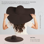 San Diego Hat Company Women's Ultrabraid X-Large Brim Hat, Adjustable Sun Hat - Image 6