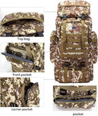 80L 2Pcs Hiking Backpack for Men - Image 4
