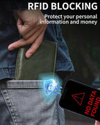 Mens Wallet Bifold Genuine Leather RFID Blocking Wallet - Image 4