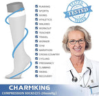 CHARMKING Compression Socks for Women & Men Circulation 15-20 mmHg is Best - Image 6