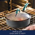 Rachael Ray Cucina Hard Anodized Nonstick Cookware Pots and Pans Set, 12 Piece - Image 6