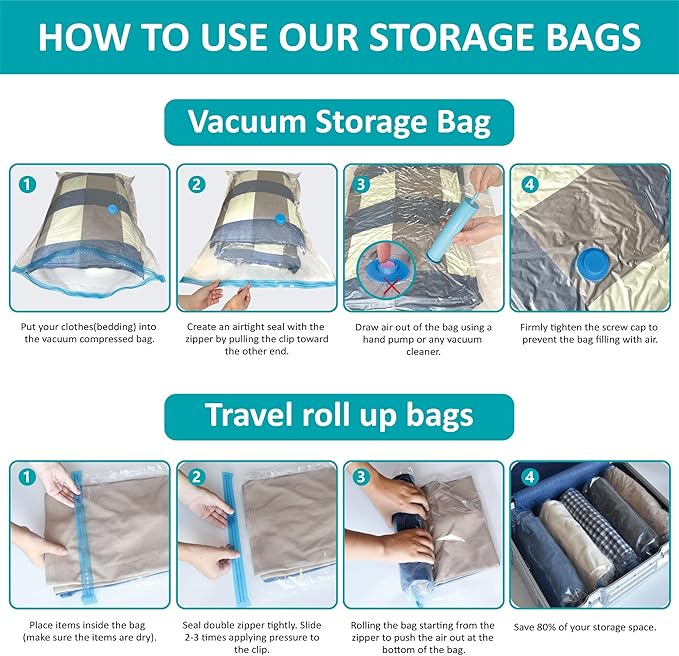 35 Pack Space Saver Bags Compression Storage Bags - Image 6
