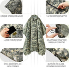 PTEROMY Hooded Rain Poncho for Adult - Image 2