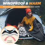 MEREZA Flannel Sleeping Bag for Adults XL, Large Wide Sleeping Bags for Camping - Image 3