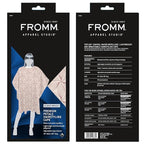 Fromm Professional Client Hair Styling and Hair Cutting Cape, Water and Stain Repellent Teflon Coating for Shampoo Bowl and Wet/Dry Cutting, 44" x 58", Petals