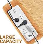 2PCS Cable Management Box, Handmade Rattan Cable Organizer, Open Slots Cords - Image 5