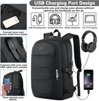 AMBOR Travel Laptop Backpack, 18.4 inch Anti Theft Business Laptop Carry on - Image 2