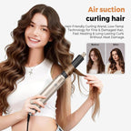 5 in 1 Hair Dryer Brush Set,Professional Negative Ionic Hot Air Styler, Air Curling Wrap Styler,Detachable Blow Dryer Brush With Auto Wrap Curlers,Hair Styling Tools For Straight/Curl/Drying/Smoothing