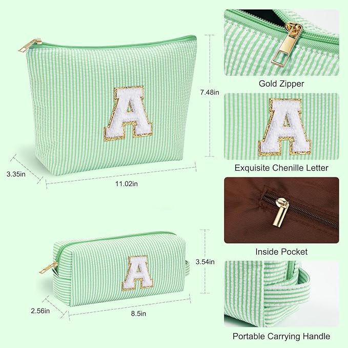 YOOLIFE Initial Makeup Bag for Girls - Image 3