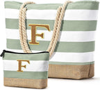 Becokan Beach Bag Initial Beach Tote by BecokanBeachBagSpecialist