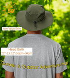 Home Prefer UPF50+ Mens Sun Hat Wide Brim Fishing Hat Sun Protection Beach - Image 2