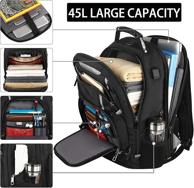17 inch Laptop Backpack, Large Travel Backpack - Image 2