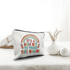 Nogrit Teacher Appreciation Makeup Cosmetic Bag, It's a Good Day to Teach Tiny Humans Watercolor Makeup Travel Toiletry Bag, Back to School Gifts for Teachers, Thank You Gifts for Teachers