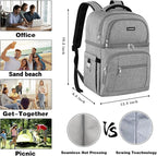 Cooler Backpack, Insulated Backpack Cooler Leakproof Double Deck Cooler Bag - Image 5