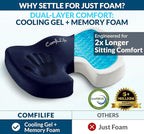 ComfiLife Gel Enhanced Seat Cushion – Office Chair Cushion – Non-Slip Gel & - Image 2