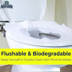 Biodegradable Half-Fold Toilet Seat Covers 500 Pk. Self-Flushing, Disposable - Image 4