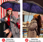 LLanxiry Compact Travel Umbrella, Mini Windproof Umbrellas - Image 6