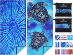 2 Pack Microfiber Thin Lightweight Beach Towel Oversized 71x32 Extra Large Sand by Qinqinamu