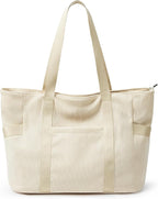 Tote Bag for Women with Zipper, Travel Tote Bags with Compartments Large by Unknown