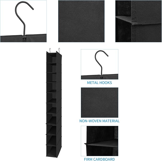 MAX Houser 10-Shelf Hanging Shoe Shelf Organizer, Hanging Shoe Storage - Image 5