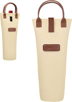 opux Wine Bag Single Bottle Carrier Tote, Insulated Travel Wine Cooler Bag by OPUX
