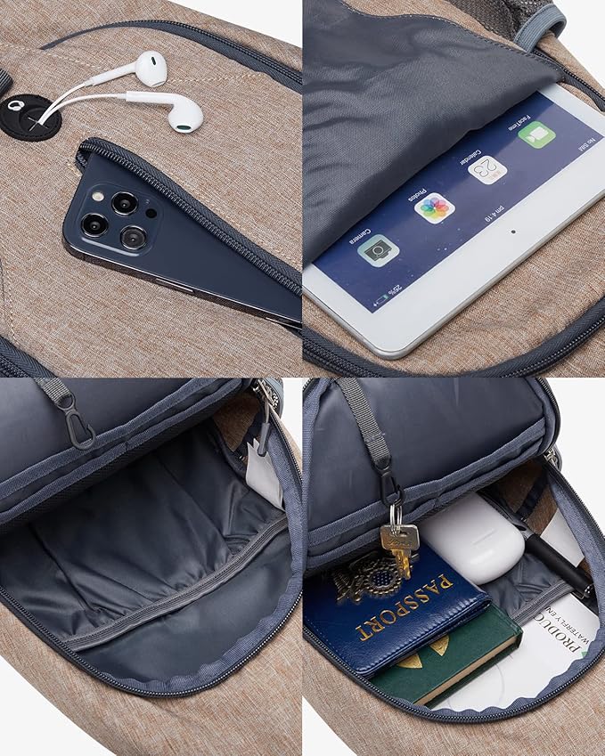 WATERFLY Crossbody Sling Backpack Sling Bag Travel Hiking Chest Bag Daypack - Image 3