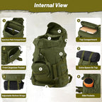 50L Tactical Backpack for Men and Women, Water-Resistant Molle Rucksack - Image 6