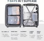 Large Packing Cube Set with See Through Mesh- Compression Packing Cubes Travel - Image 3