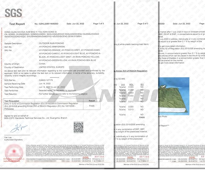 ANYOO Hooded Rain Poncho for Adults Waterproof Lightweight Rain Coat for Men - Image 9