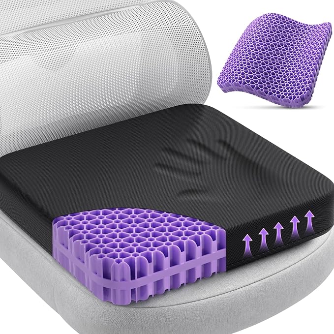 TushGuard Gel Seat Cushion for Long Sitting, Enlarged & Thickened Patent Design by TushGuard