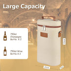 Tirrinia 2 Bottle Wine Gift Tote Carrier - Image 7