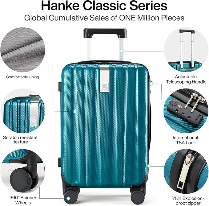 Hanke Luggage Sets 3 piece Carry On Luggage - Image 3