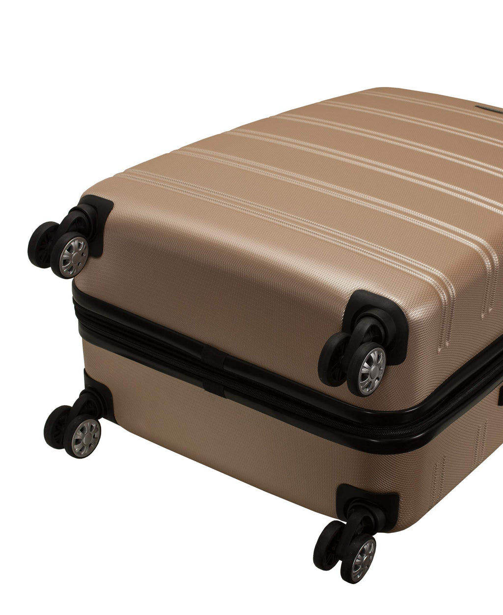 Melbourne Hardside 3 Piece Expandable Spinner Wheel Luggage Set (Champagne / 3 Piece (20"/24"/28"))