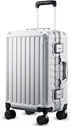 LUGGEX Carry On Luggage with Spinner Wheels, 20 Inch Aluminum Frame Zipperless by LuggeXLUGGAGE
