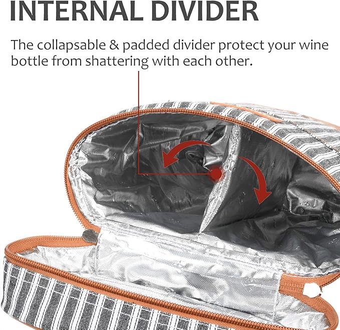 Tirrinia 2 Bottle Wine Gift Tote Carrier - Image 3