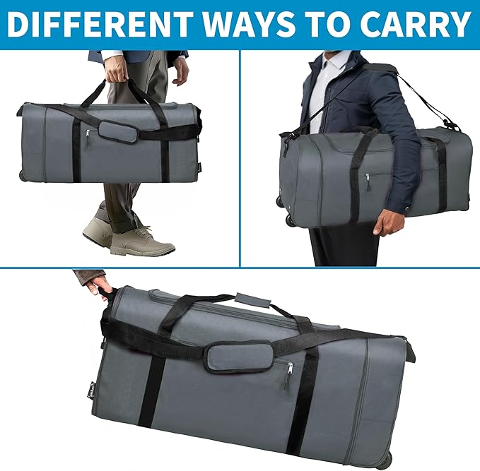 Finnhomy 100L Foldable Rolling Duffel Bag - Image 6